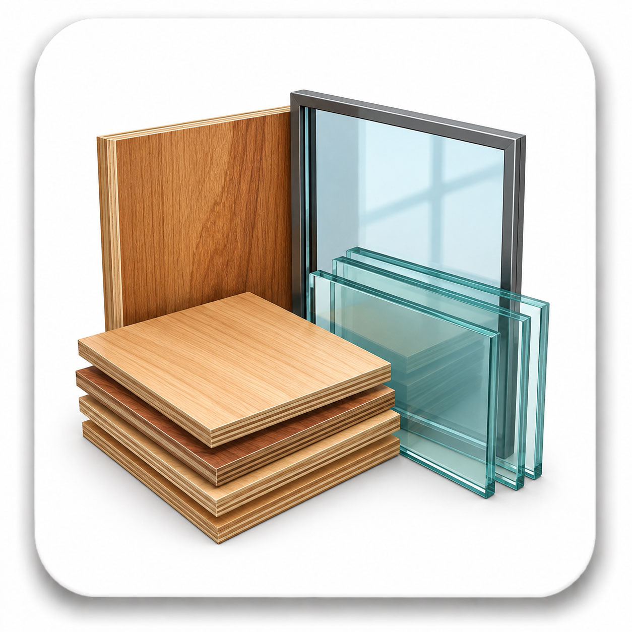 Plywood and Glass
