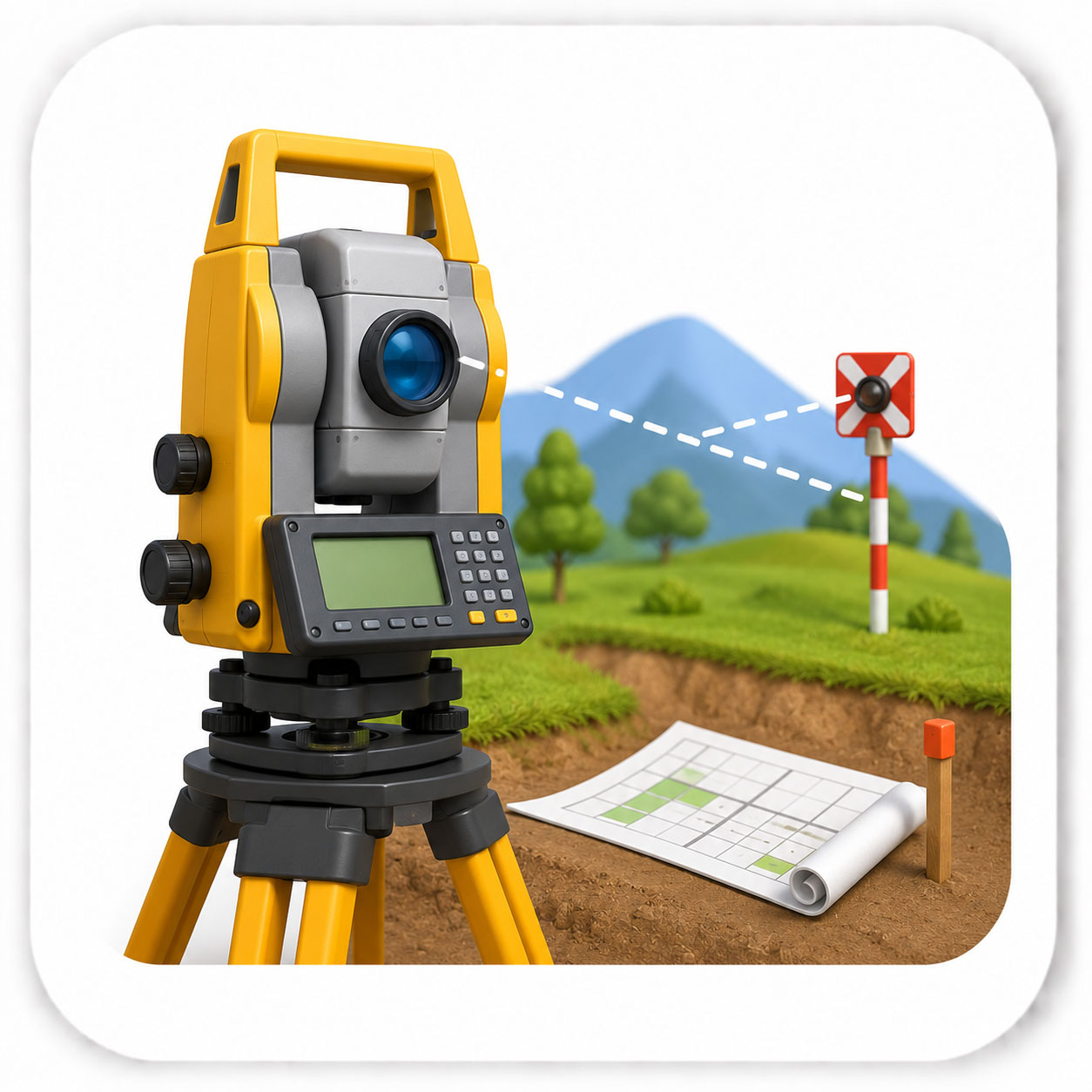 Total Station Land Surveying